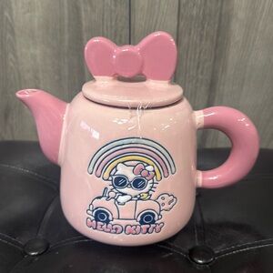 Blue Sky Clayworks Hello Kitty Pink Bow Cruising Teapot By Heather Goldminc